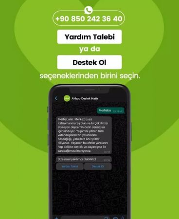 Ahbap Derneği, Deprem Bölgeleri İçin Whatsapp Yardım Hattını Erişime Açtı!