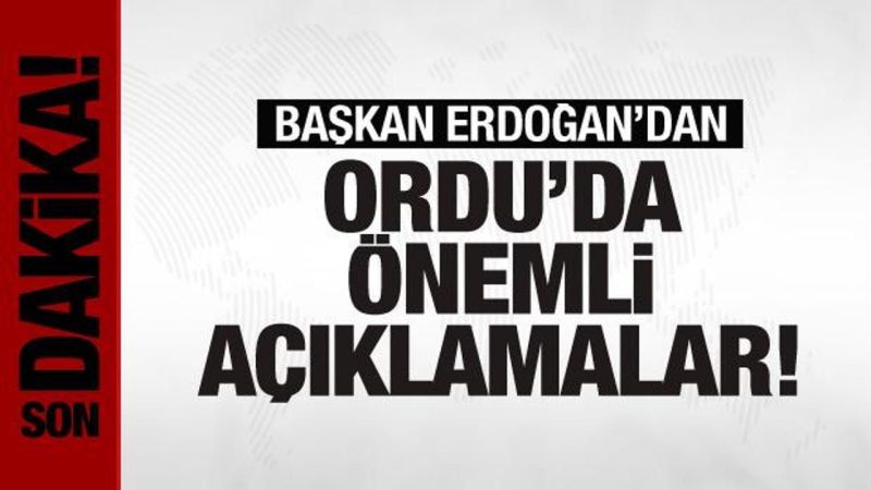 Ordu Mitinginde Başkan Erdoğan’dan Önemli Açıklamalar