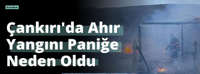 Çankırı’da Ahır Yangını Paniğe Neden Oldu
