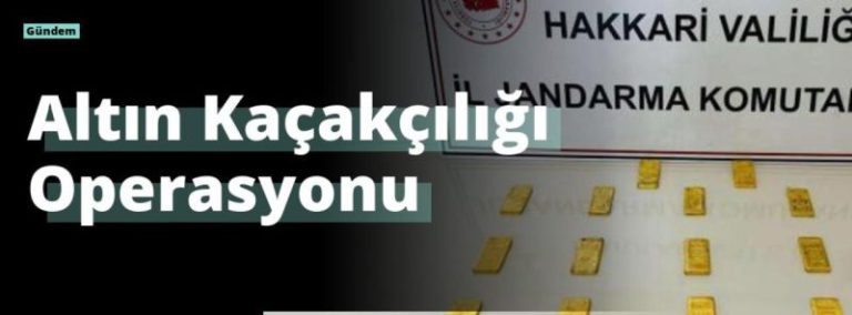 Altın Kaçakçılığı Operasyonu