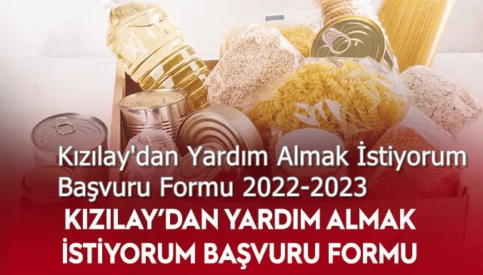 Kızılay’dan Yardım Almak İstiyorum Başvuru Formu 2023