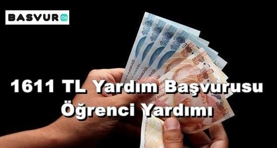 1611 TL Yardım Başvurusu – Öğrenci Yardımı 2023