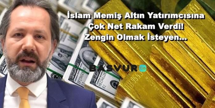 İslam Memiş Altın Yatırımcısına Çok Net Rakam Verdi! Zengin Olmak İsteyen…