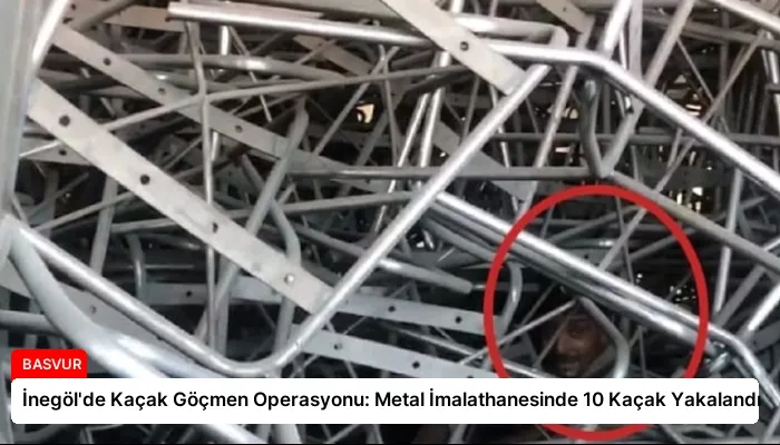 İnegöl’de Kaçak Göçmen Operasyonu: Metal İmalathanesinde 10 Kaçak Yakalandı