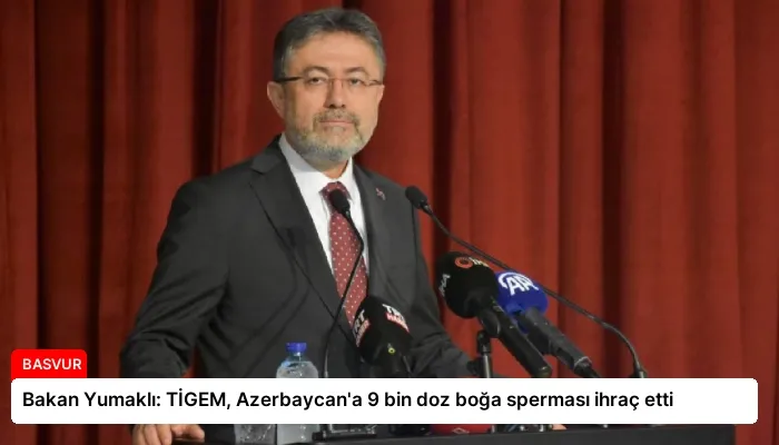Bakan Yumaklı: TİGEM, Azerbaycan’a 9 bin doz boğa sperması ihraç etti