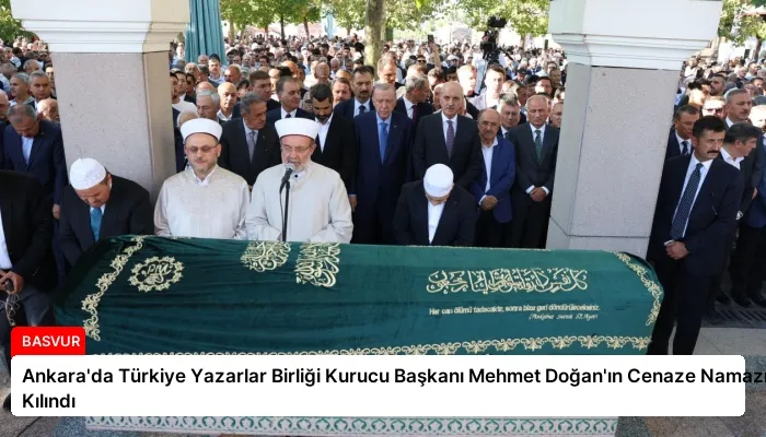 Ankara’da Türkiye Yazarlar Birliği Kurucu Başkanı Mehmet Doğan’ın Cenaze Namazı Kılındı