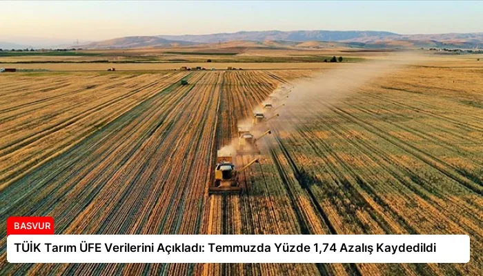TÜİK Tarım ÜFE Verilerini Açıkladı: Temmuzda Yüzde 1,74 Azalış Kaydedildi