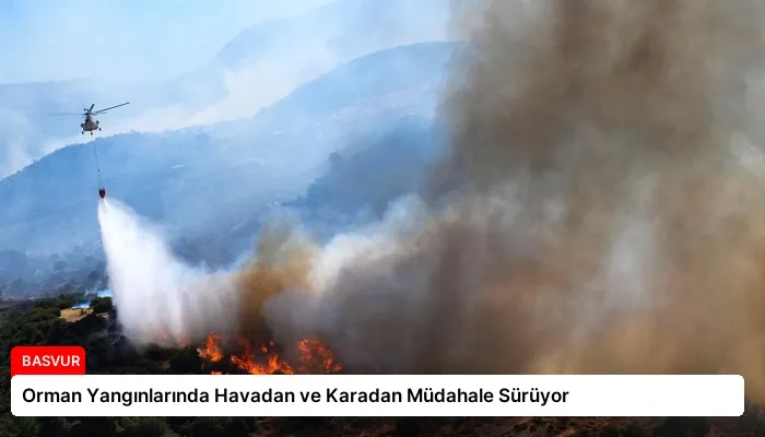 Orman Yangınlarında Havadan ve Karadan Müdahale Sürüyor