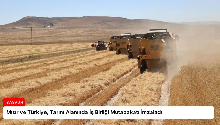Mısır ve Türkiye, Tarım Alanında İş Birliği Mutabakatı İmzaladı