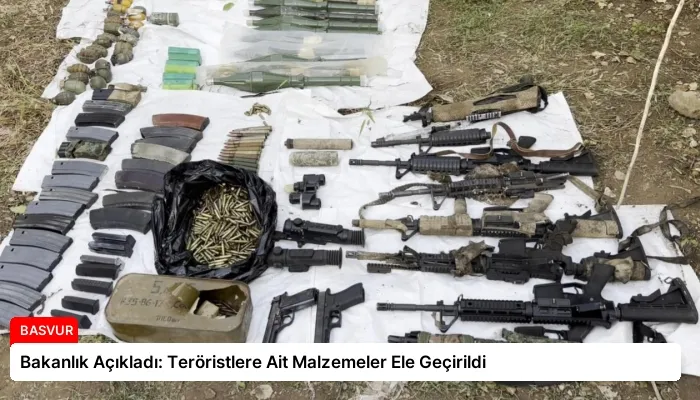 Bakanlık Açıkladı: Teröristlere Ait Malzemeler Ele Geçirildi