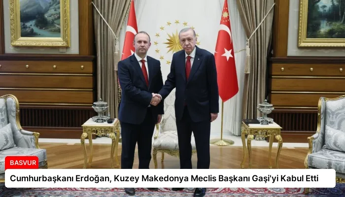 Cumhurbaşkanı Erdoğan, Kuzey Makedonya Meclis Başkanı Gaşi’yi Kabul Etti