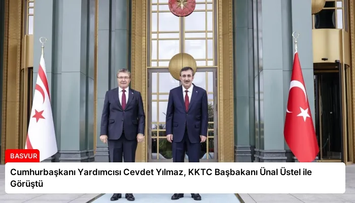 Cumhurbaşkanı Yardımcısı Cevdet Yılmaz, KKTC Başbakanı Ünal Üstel ile Görüştü
