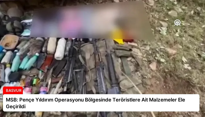 MSB: Pençe Yıldırım Operasyonu Bölgesinde Teröristlere Ait Malzemeler Ele Geçirildi