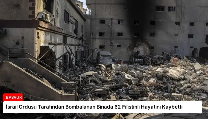 İsrail Ordusu Tarafından Bombalanan Binada 62 Filistinli Hayatını Kaybetti
