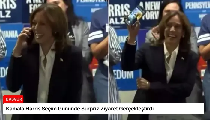 Kamala Harris Seçim Gününde Sürpriz Ziyaret Gerçekleştirdi