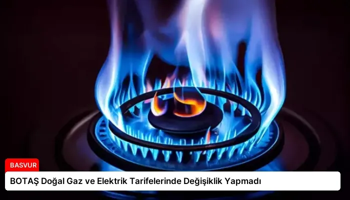 BOTAŞ Doğal Gaz ve Elektrik Tarifelerinde Değişiklik Yapmadı