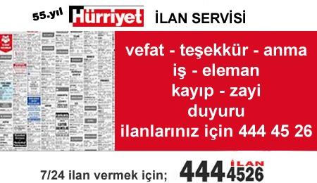 Hürriyet Gazetesine Reklam Vermenin En Kolay Yolu: Hurriyetilanservisi.net