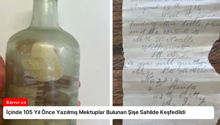 İçinde 105 Yıl Önce Yazılmış Mektuplar Bulunan Şişe Sahilde Keşfedildi