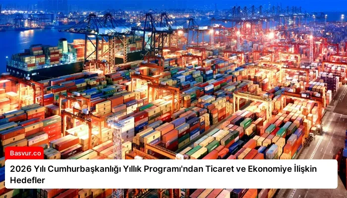 2026 Yılı Cumhurbaşkanlığı Yıllık Programı’ndan Ticaret ve Ekonomiye İlişkin Hedefler