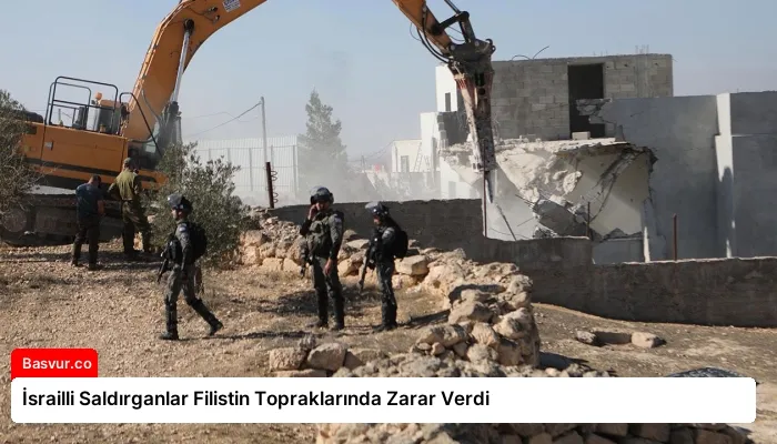 İsrailli Saldırganlar Filistin Topraklarında Zarar Verdi