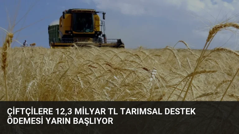Çiftçilere 12,3 Milyar TL Tarımsal Destek Ödemesi Yarın Başlıyor