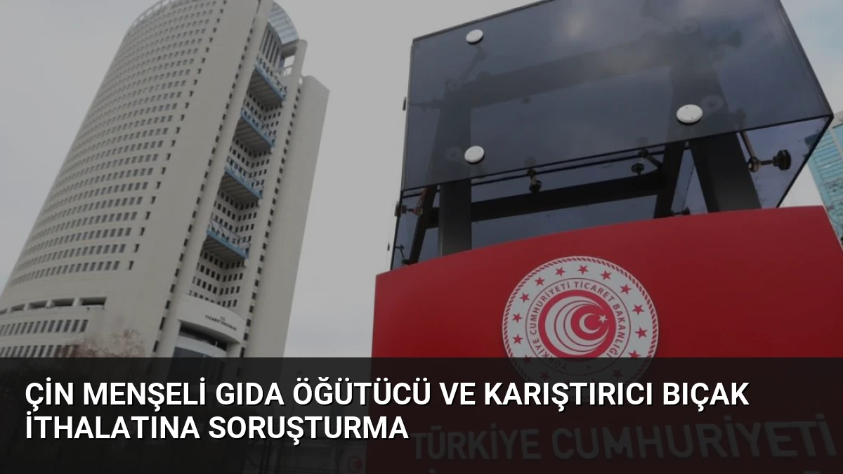 Çin menşeli gıda öğütücü ve karıştırıcı bıçak ithalatına soruşturma