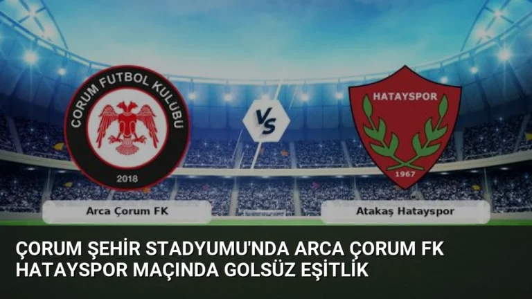 Çorum Şehir Stadyumu’nda Arca Çorum FK Hatayspor Maçında Golsüz Eşitlik