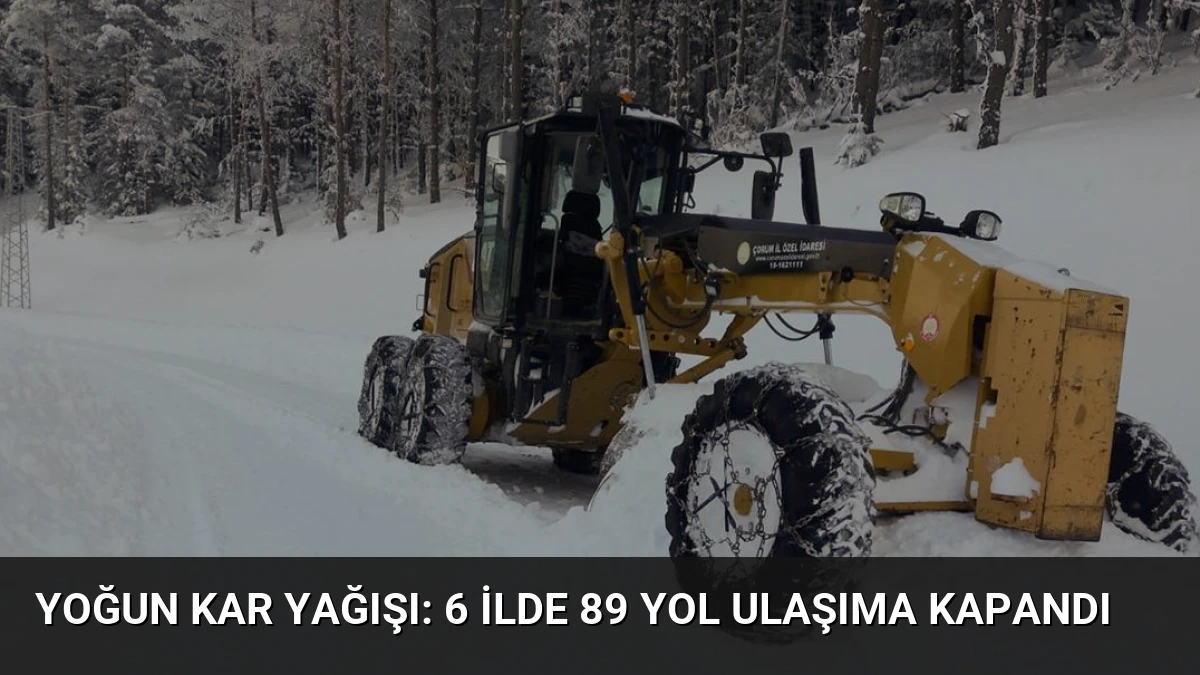 Yoğun Kar Yağışı: 6 İlde 89 Yol Ulaşıma Kapandı