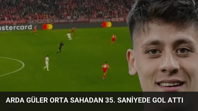 Arda Güler Orta Sahadan 35. Saniyede Gol Attı