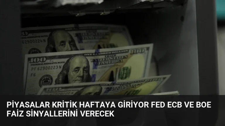 Piyasalar Kritik Haftaya Giriyor Fed ECB ve BoE Faiz Sinyallerini Verecek
