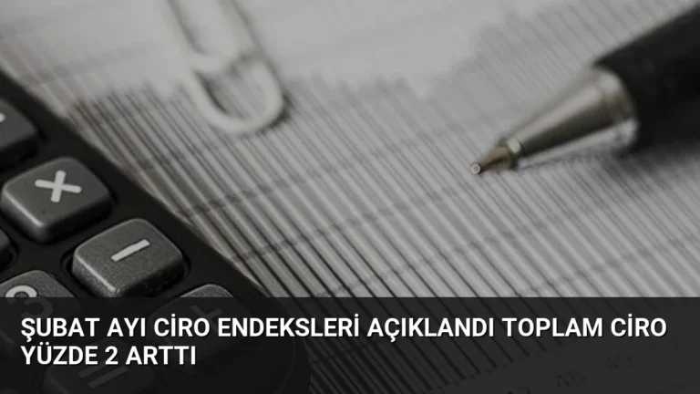 Şubat Ayı Ciro Endeksleri Açıklandı Toplam Ciro Yüzde 2 Arttı