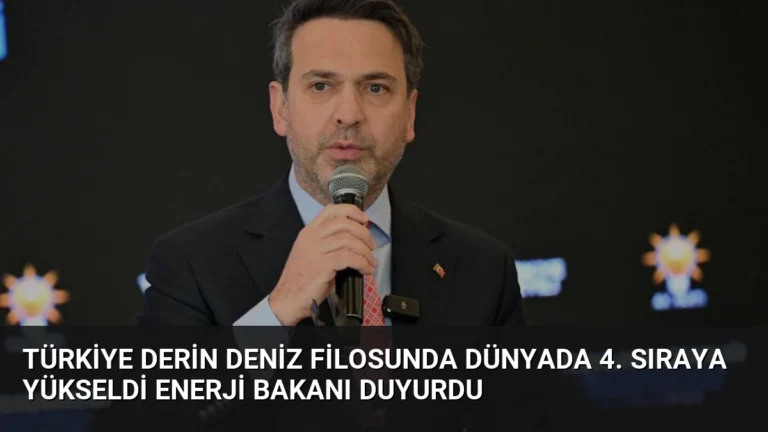 Türkiye Derin Deniz Filosunda Dünyada 4. Sıraya Yükseldi Enerji Bakanı Duyurdu