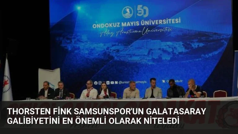 Thorsten Fink Samsunspor’un Galatasaray Galibiyetini En Önemli Olarak Niteledi