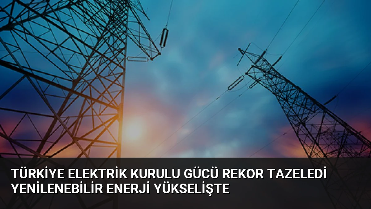 Türkiye Elektrik Kurulu Gücü Rekor Tazeledi Yenilenebilir Enerji Yükselişte