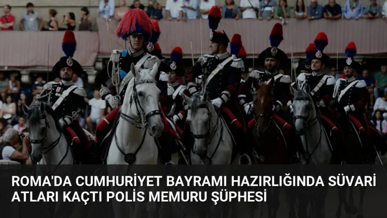 Roma’da Cumhuriyet Bayramı Hazırlığında Süvari Atları Kaçtı Polis Memuru Şüphesi