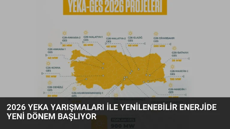 2026 YEKA Yarışmaları ile Yenilenebilir Enerjide Yeni Dönem Başlıyor