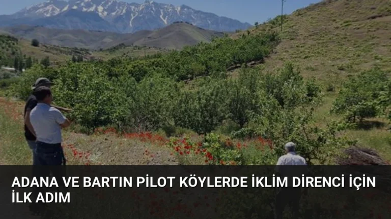 Adana ve Bartın Pilot Köylerde İklim Direnci İçin İlk Adım