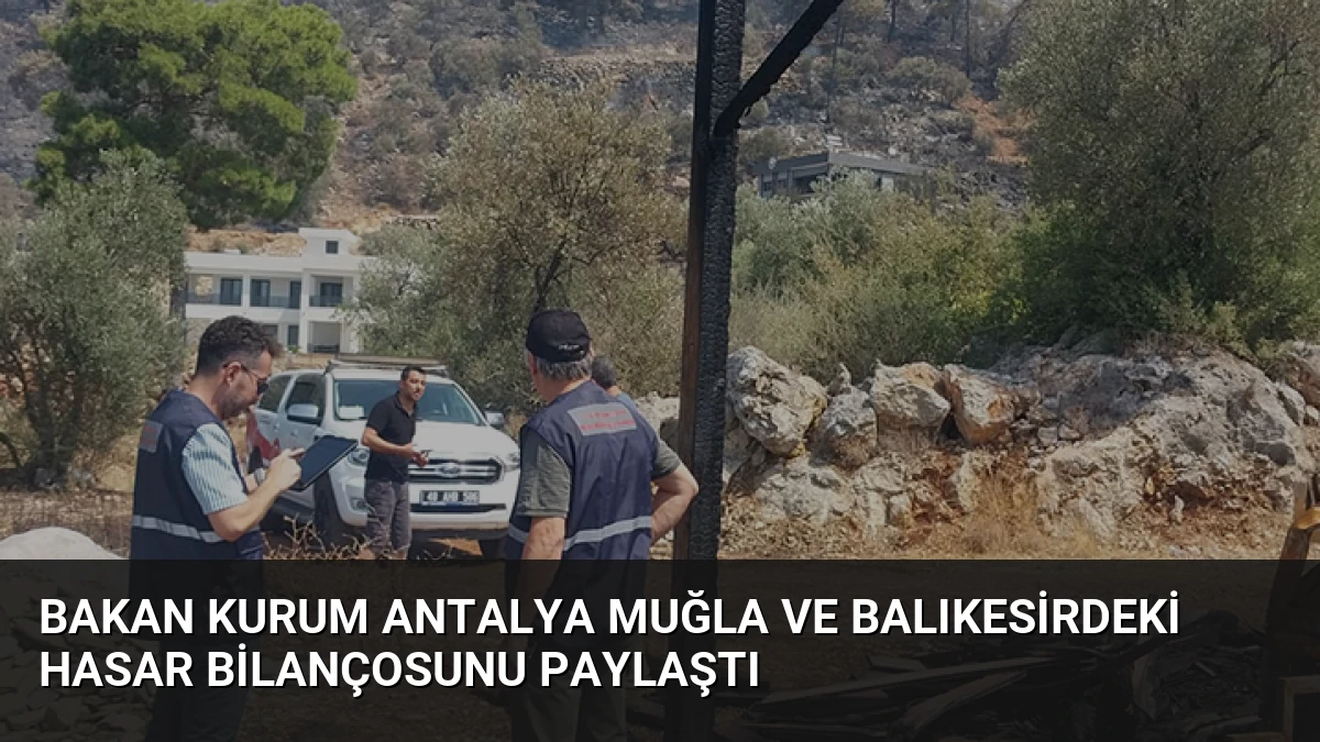 Bakan Kurum Antalya Muğla ve Balıkesirdeki Hasar Bilançosunu Paylaştı