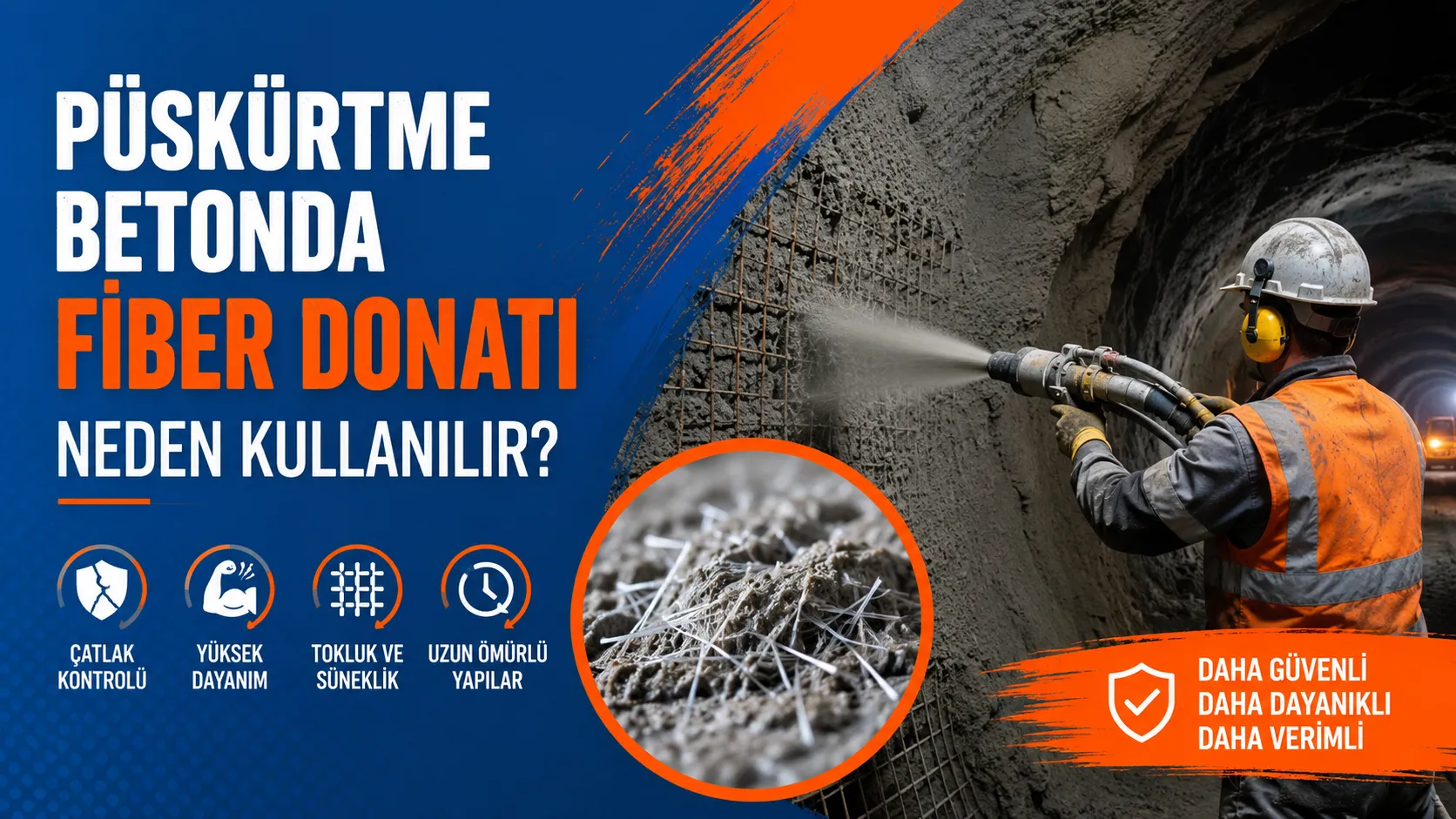 Püskürtme Betonda Fiber Donatı Neden Kullanılır?