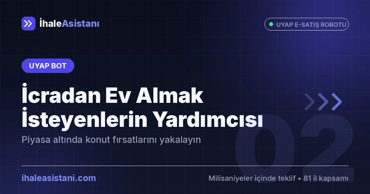 İcradan Ev Almak İsteyenlerin Yeni Yardımcısı: UYAP Bot