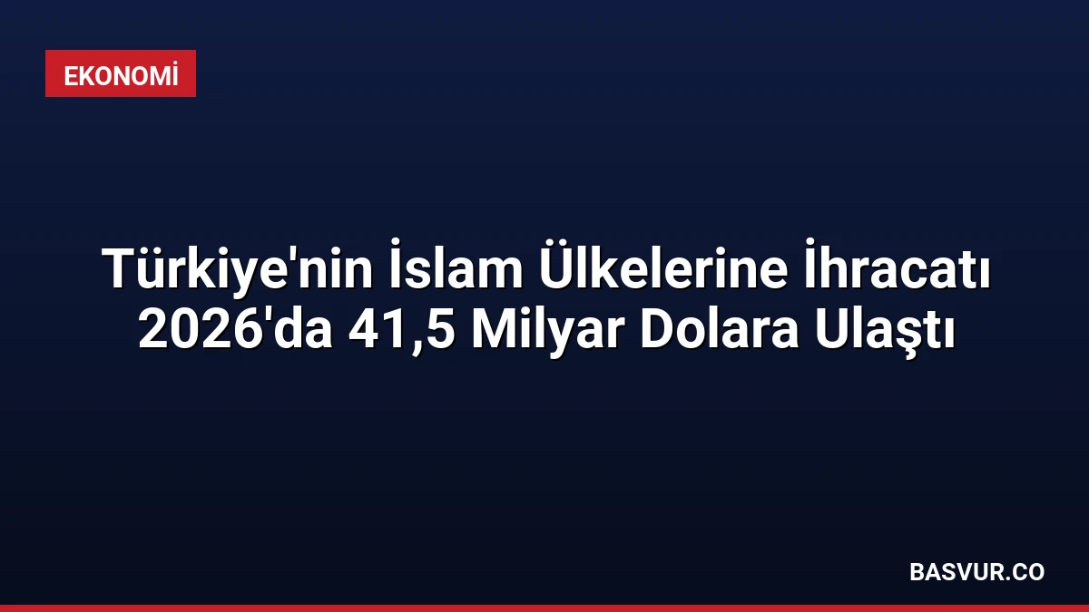Türkiye’nin İslam Ülkelerine İhracatı 2026’da 41,5 Milyar Dolara Ulaştı