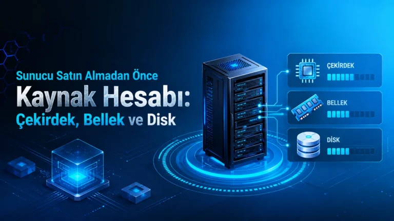 Sunucu Satın Almadan Önce Kaynak Hesabı: Çekirdek, Bellek ve Disk