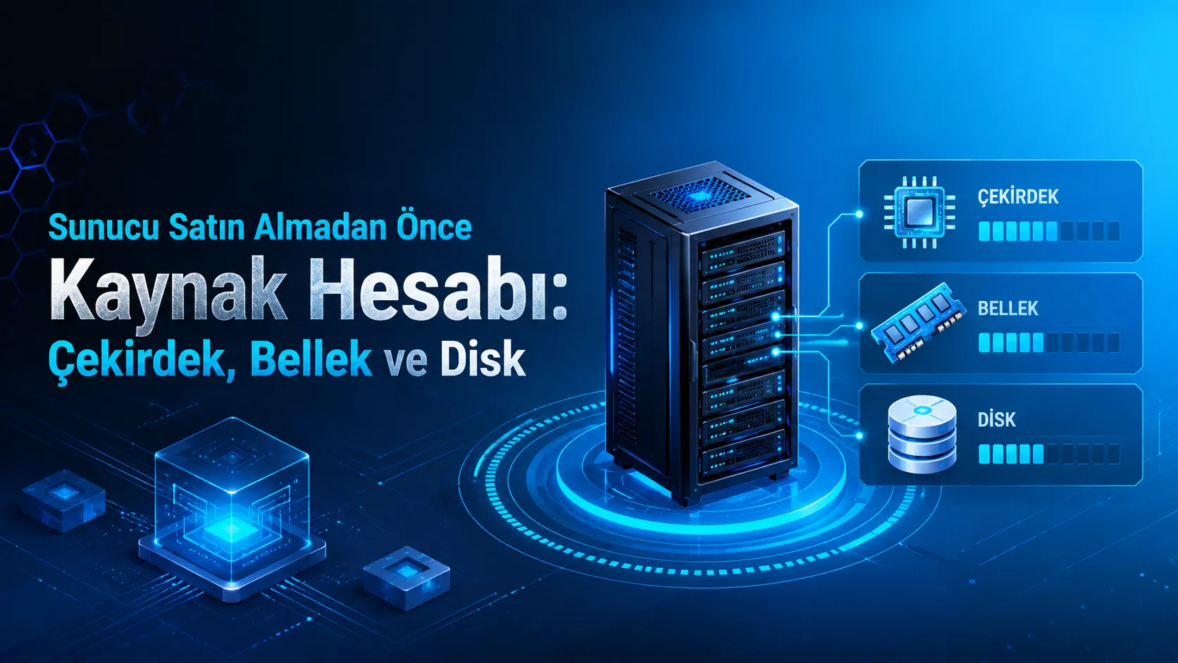 Sunucu Satın Almadan Önce Kaynak Hesabı: Çekirdek, Bellek ve Disk