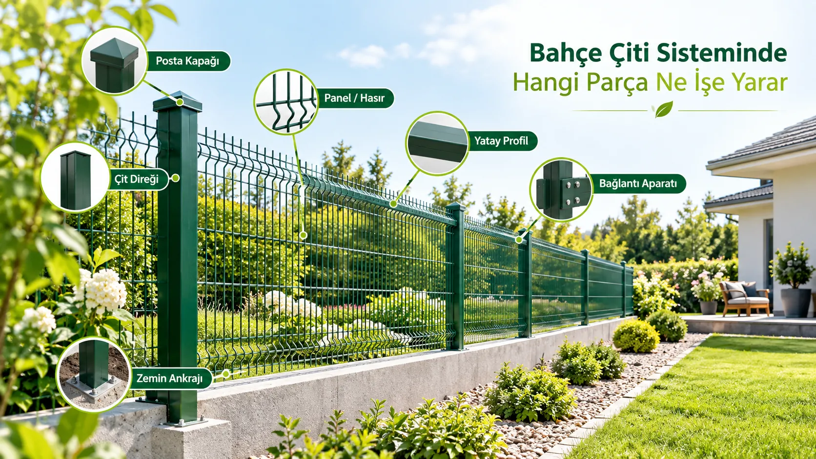 Bahçe Çiti Sisteminde Hangi Parça Ne İşe Yarar?