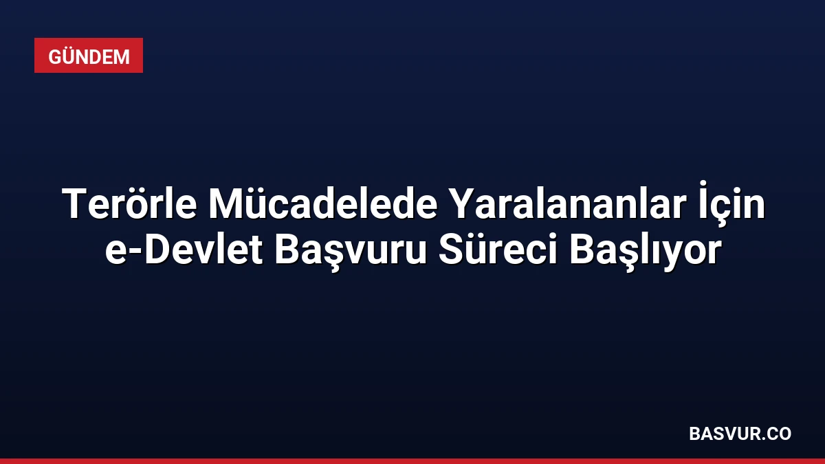 Terörle Mücadelede Yaralananlar İçin e-Devlet Başvuru Süreci Başlıyor