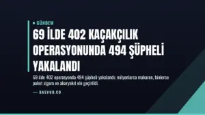 69 İlde 402 Kaçakçılık Operasyonunda 494 Şüpheli Yakalandı