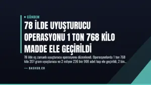 78 İlde Uyuşturucu Operasyonu 1 Ton 768 Kilo Madde Ele Geçirildi