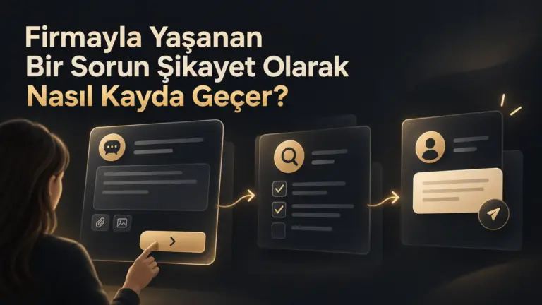 Firmayla Yaşanan Bir Sorun Şikayet Olarak Nasıl Kayda Geçer?