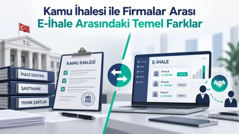 Kamu İhalesi ile Firmalar Arası E-İhale Arasındaki Temel Farklar