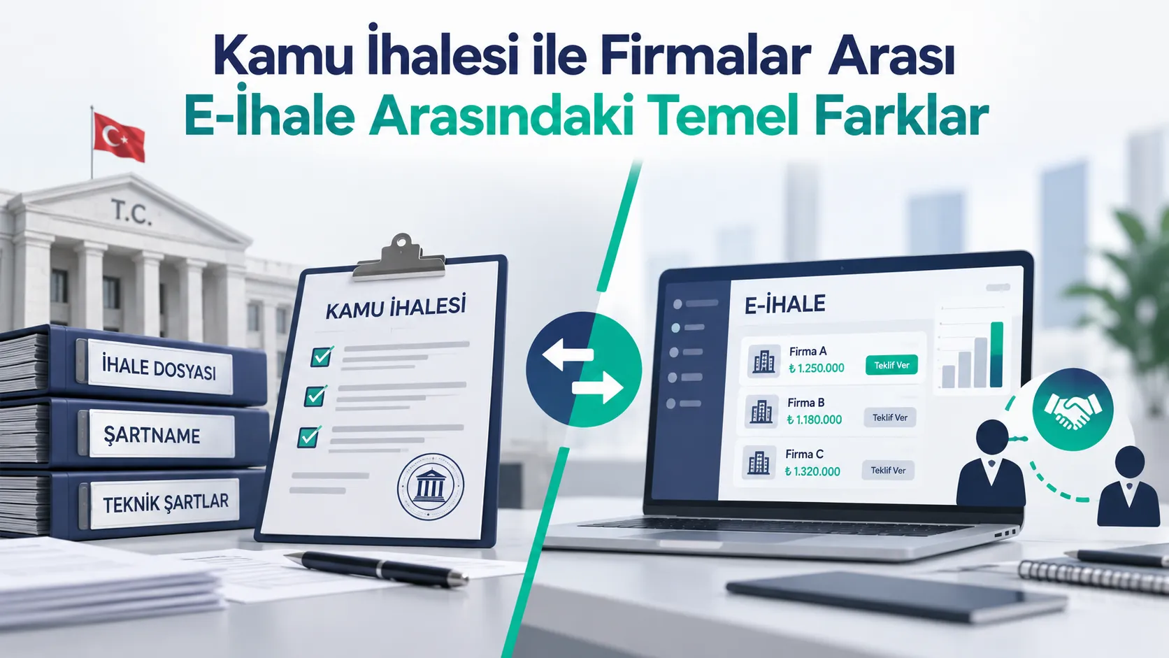 Kamu İhalesi ile Firmalar Arası E-İhale Arasındaki Temel Farklar